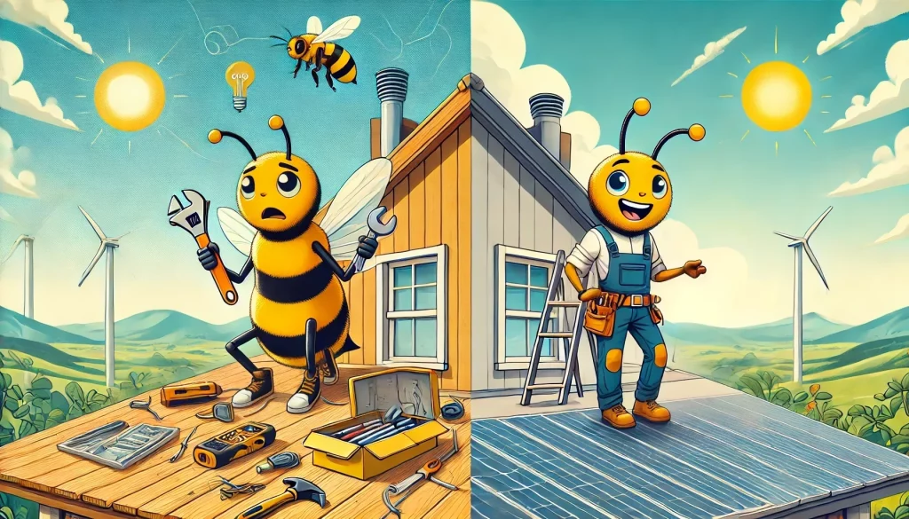 Aurinkopaneelit itse asennettuna